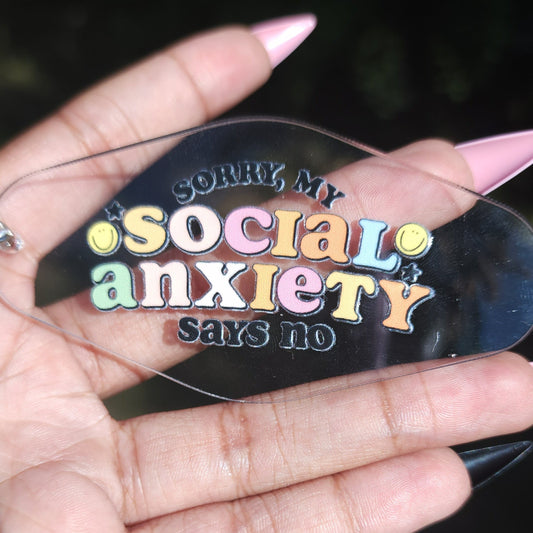 Anxiety Says Keychain